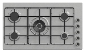 90cm Gas Hob Stainless Steel Side Controls