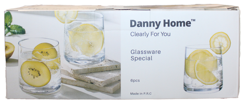 Danny Home 280ml glass cups 6 pieces/box